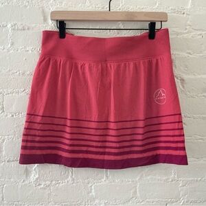 La Sportiva Womens Xplosive Skirt Activewear Skort Stripes Size Large Coral